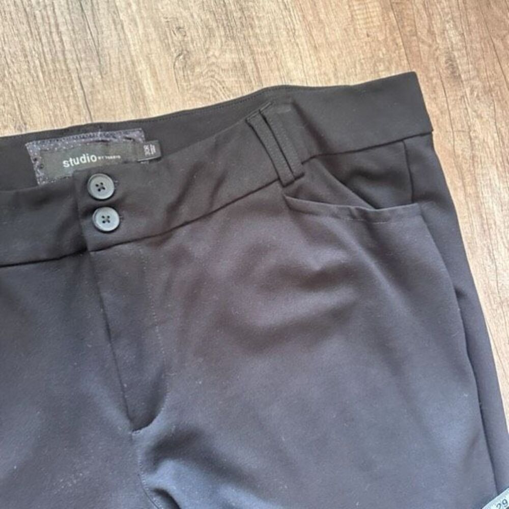 Torrid Women's Flat Front High-Rise Bootcut Dress Pants Black Dark Wash Size 30 - Picture 5 of 9